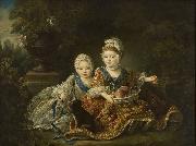 Francois-Hubert Drouais The Duke of Berry and the Count of Provence at the Time of Their Childhood USA oil painting artist